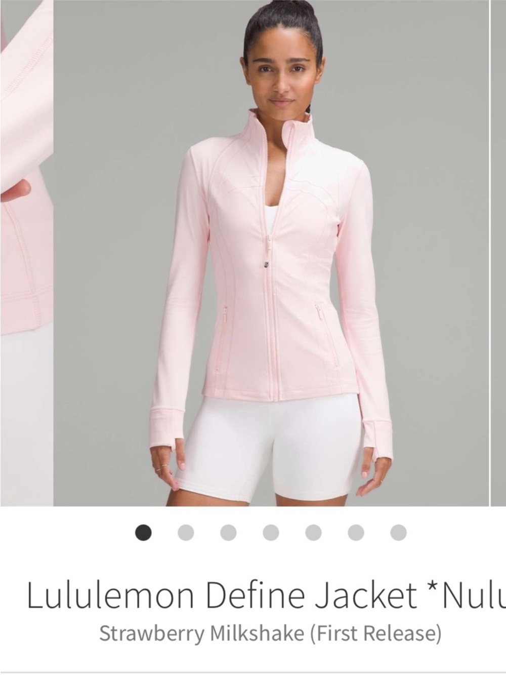 NWT Lululemon Define Jacket Strawberry Milkshake Sz 6